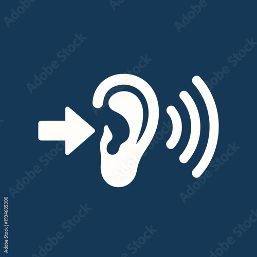 Conceptual Illustration Depicting Hearing and Auditory Input, Showing Sound Reception Process