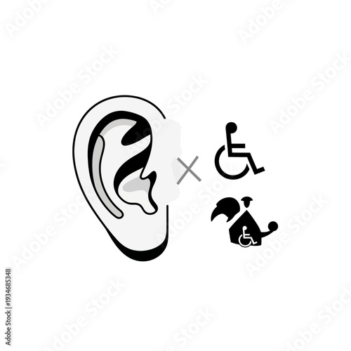 Conceptualizing Hearing Impairment: A Visual Metaphor of Accessibility and Support with Symbols