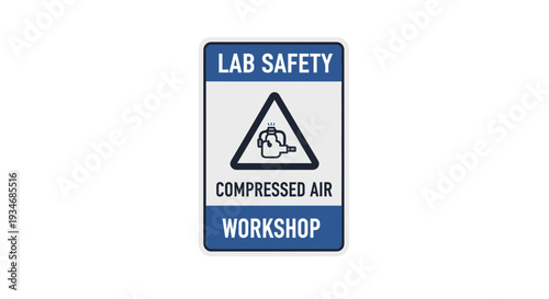 Compressed Air Workshop Safety Sign: Alerting About Potential Risks And Hazards