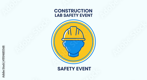 Construction Safety Event Icon Illustrating Workplace Protection and Safe Practices