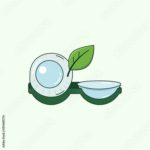 Conceptual Illustration Depicting Organic Eye Care Solutions and Vision Enhancement Products