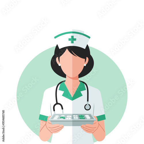 Dedicated Healthcare Professional Presenting Medication, Offering Compassionate Medical Assistance