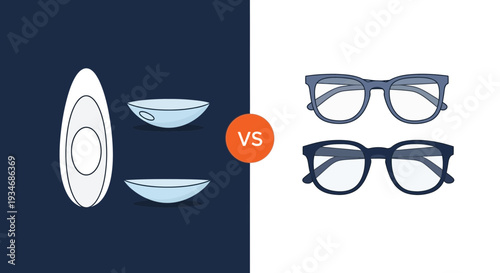 Contact Lenses Versus Glasses: An Infographic Comparing Vision Correction Methods