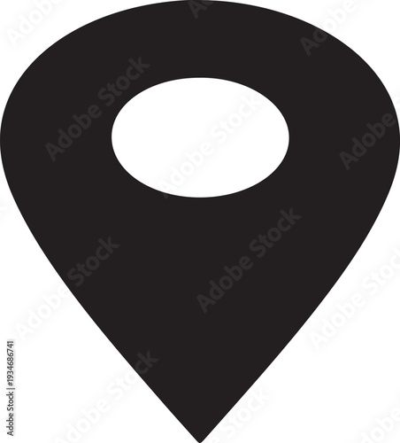 Location Pin Icon Vector – Map Marker and GPS Navigation Symbol for App and Web