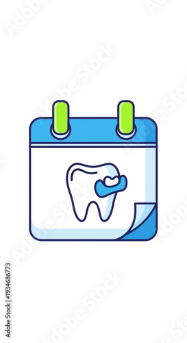 Dental Appointment Calendar Illustration: Promoting Oral Health Awareness and Routine Checkups