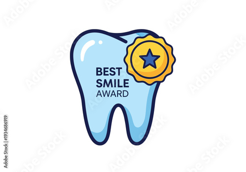 Dental Award Depicting The Best Smile And Providing Exceptional Oral Health Illustration