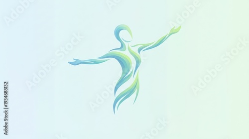 Clean illustration Style Illustration of Abstract Human Silhouette