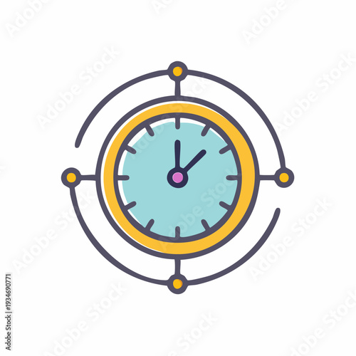 Clock icon design indicating time and measurement of concepts and projects