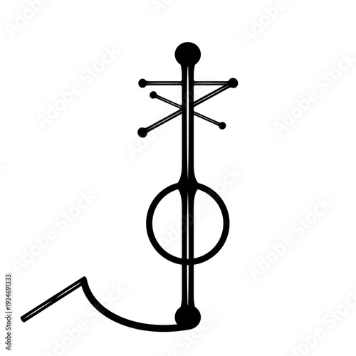 Black Ashmeday symbol vector  tattoo art - sigil black flame tattoo idea, design, art, logo, eps10.