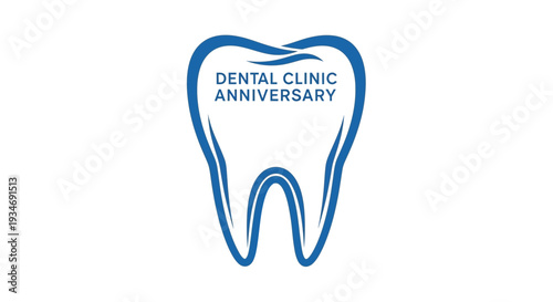 Dental Clinic Anniversary Logo Design for Healthcare, Medicine, and Dental Services