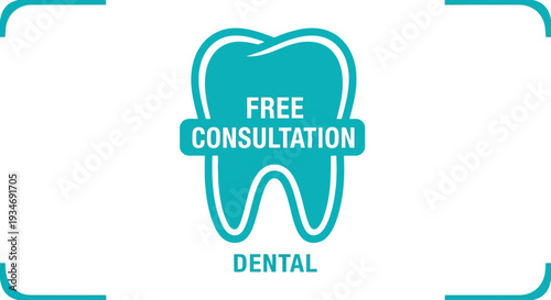 Dental Clinic Free Consultation Icon for Healthcare and Professional Services