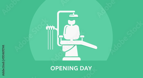 Dental Clinic Opening Day Icon In Modern Style For Business And Medical Design
