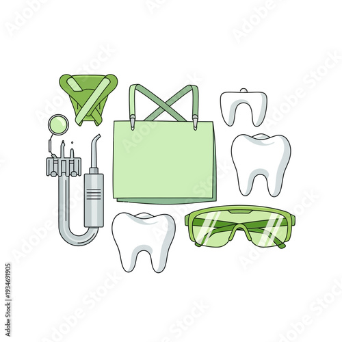 Dental Clinic Tools and Elements: Fresh Designs for Healthcare and Modern Dentistry