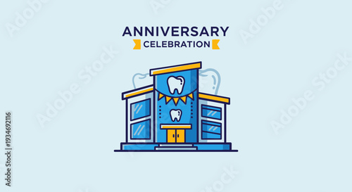 Dental Clinic's Anniversary Celebration With A Modern Design and Eye-Catching Details