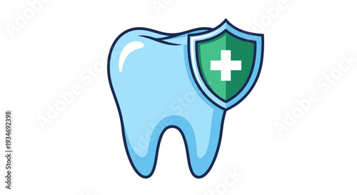 Dental Defense: A Symbolic Illustration Of Oral Health And Protective Shield