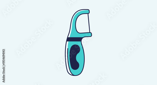 Dental Floss Holder Illustration, Clean Teeth, Oral Hygiene, Healthy Smile, Modern Design