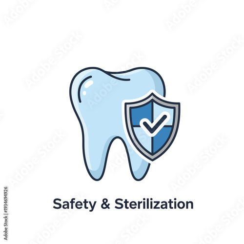 Dental Health Protection: A Modern Illustration Depicting Tooth Safety and Hygiene