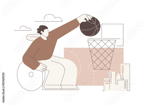 Training facility isolated cartoon vector illustrations.