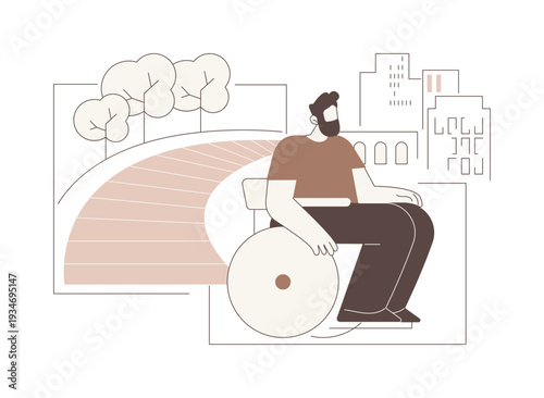 Accessible path isolated cartoon vector illustrations.