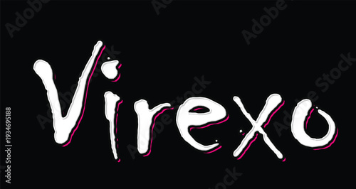 Virexo  topography lettering vector file.