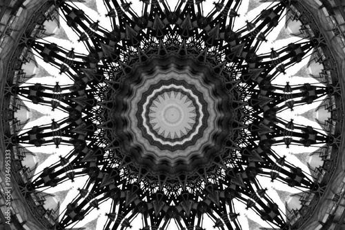 Close Up Abstract Circle Pattern Design Backdrop Diagonal Black and White