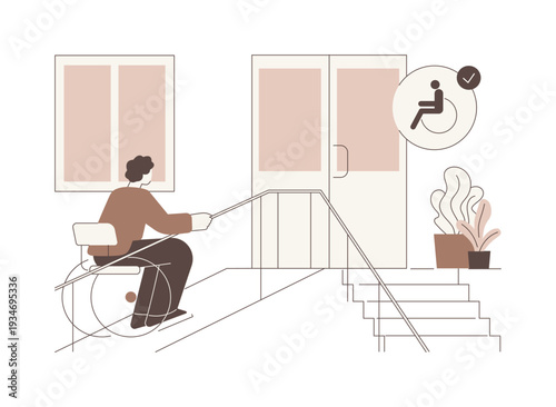 Access ramp isolated cartoon vector illustrations.