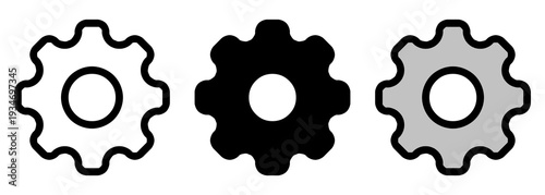 Settings Icon Collection, Interface System Configuration, Preferences Menu, Control Panel, Application Tools, Digital Adjustment Symbol, Web and Mobile Use