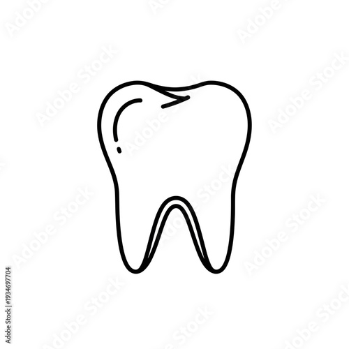 Dental Illustration Depicting Healthy Tooth Morphology, Perfect for Dentistry-Related Design