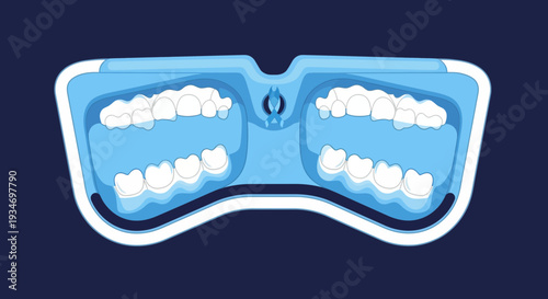 Dental Illustration Presenting Oral Hygiene and Mouth Anatomy With Teeth Structures In Detail