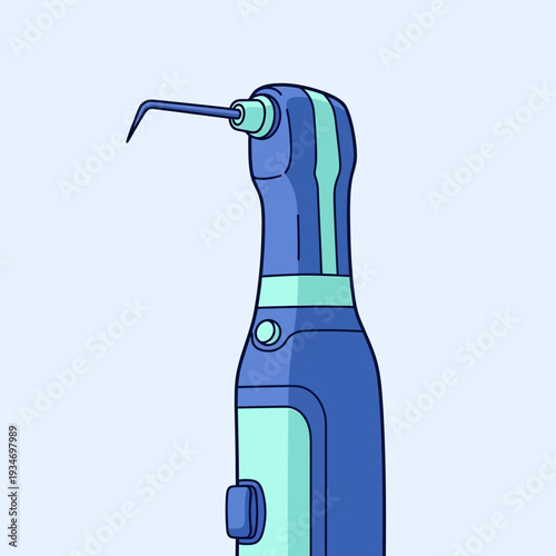 Dental Instrument Depiction: A Modern, Sleek, And Stylized Illustration Of A Hygienic Tool