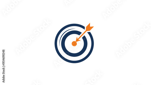 Target with arrow hitting the bullseye, concept of success and achievement.