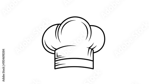Outline of a chef's hat