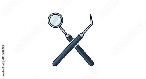 Dental Instruments Crossing Against A White Background Reflecting Professionalism And Precision