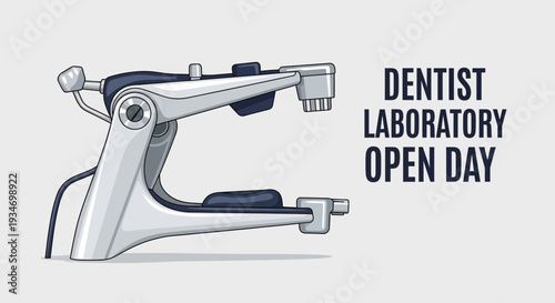 Dental Laboratory Equipment Illustration Depicting Clinic's Open Day or Education Event