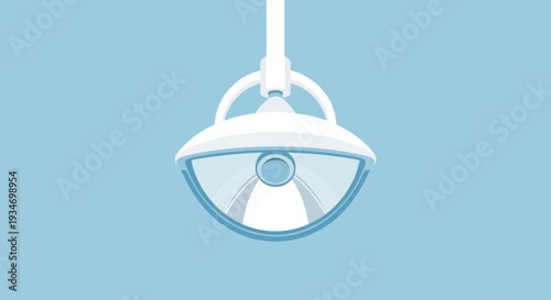 Dental Light Fixture In A Modern Style Against A Blue Background Design