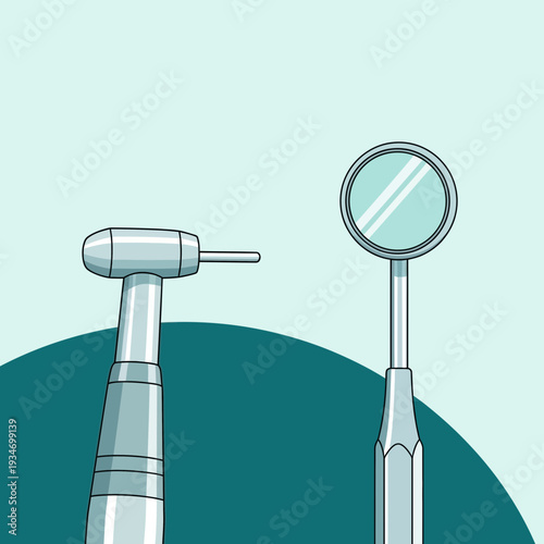 Dental Instruments Illustration: High-Quality Artistic Depiction For Oral Health Professionals