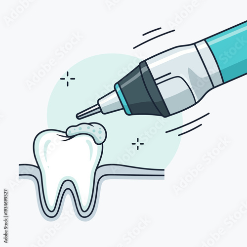 Dental Procedure Depicted: Tooth Restoration with Modern Tools and Innovative Techniques for Health