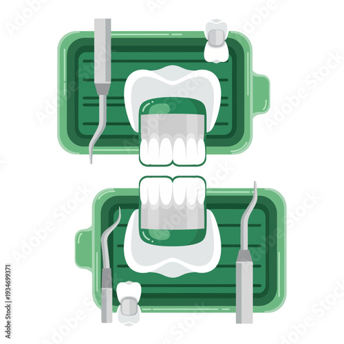 Dental Procedures Displayed: Visualizing Oral Care and Tooth Treatment with Instruments