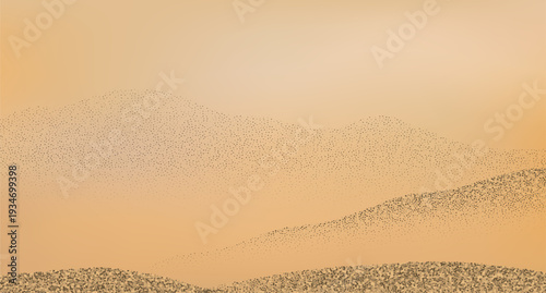 Abstract desert dune podium landscape background.