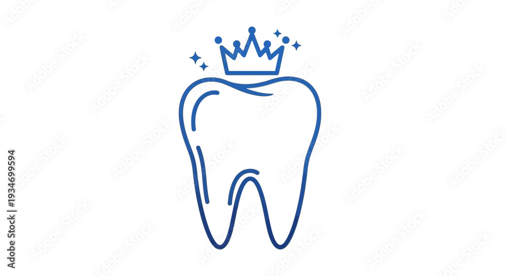 Obraz premium Dental Royalty: A Regal Symbol of Healthy Smiles and Oral Care Excellence