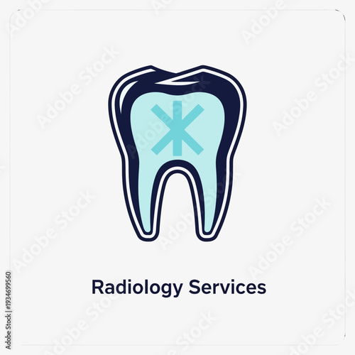 Dental Radiology Icon Illustrating Specialized Healthcare Services and Treatments for Patients