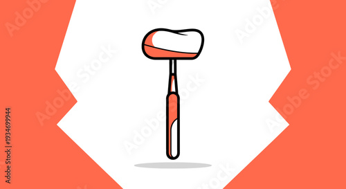Dental Toothbrush Illustration Over Graphic Background, Oral Hygiene Concept And Design