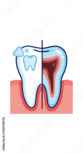 Depicting Dental Health: A Comparative Visualization of Pristine and Deteriorated Tooth Conditions