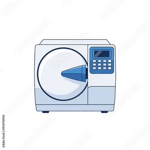 Depiction of a Modern Autoclave for Sterilization in Dental and Medical Environments