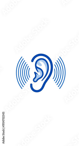 Digital Illustration Depicting An Ear Symbolizing Sound, Hearing, and Auditory Perception