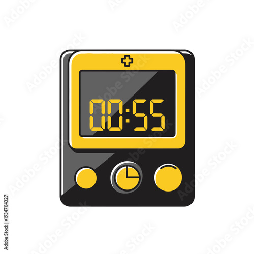 Digital Timer Icon Illustrating Precision and Time Management for Tasks and Activities