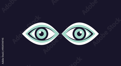 Dual Eyeball Illustration Depicting Perception, Awareness, and the Act of Observing Everything
