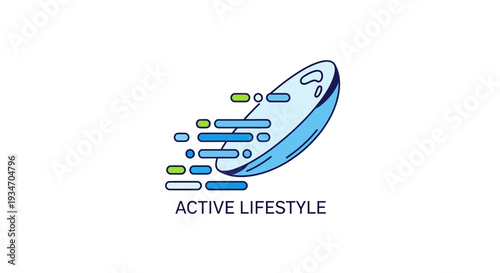 Dynamic Graphic Illustrating Active Lifestyle and Modern Sporting Attributes