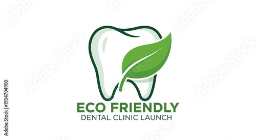 Eco Friendly Dental Clinic Logo Design with a Leaf and Tooth Combination