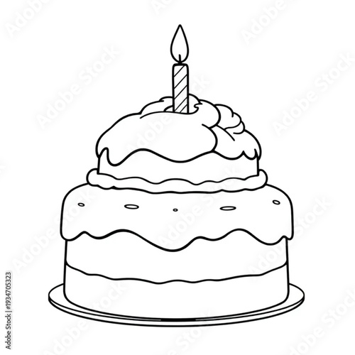 An imperfect homemade birthday cake with slightly lopsided frosting, a proud parent behind it, authentic